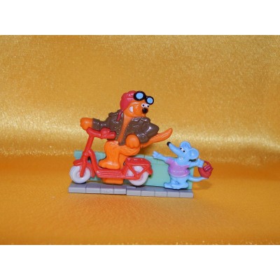 Стенка-пазл - Кот на велосипеде с мышей