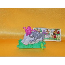 Стенка-пазл - Слон с розовой обезьянкой (европейская серия)