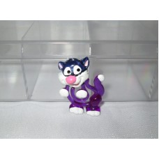 Канцелярия- Скрепка-кот фиолетовая
